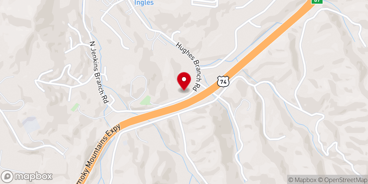 Map showing location of Arlington Baptist Church