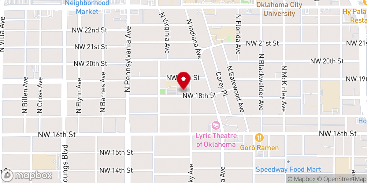Map showing location of Saint Francis of Assisi Church