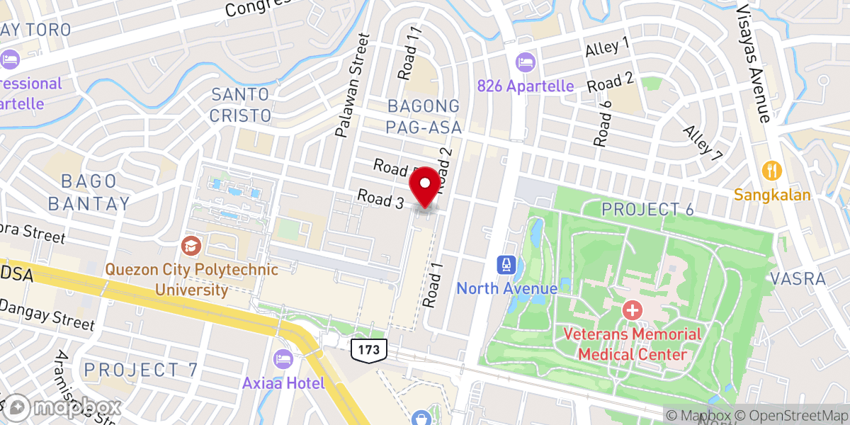 Map showing location of Diocesan Shrine of Our Lady of Hope Parish (Diocese of Cubao)