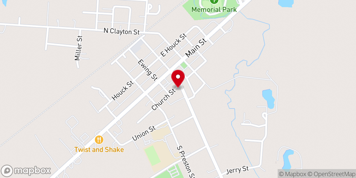 Map showing location of Centerburg United Methodist Church