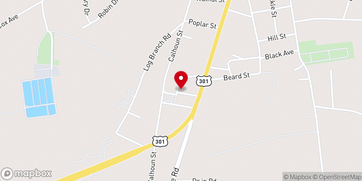 Map showing location of Lemon Swamp Missionary Baptist