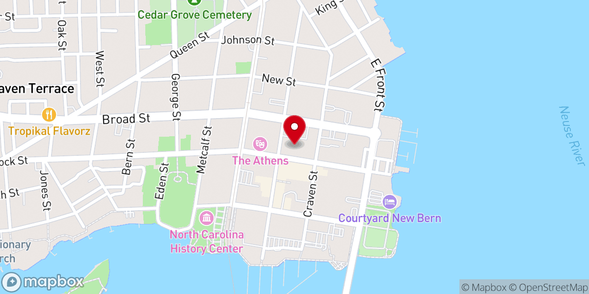 Map showing location of Christ Episcopal Church