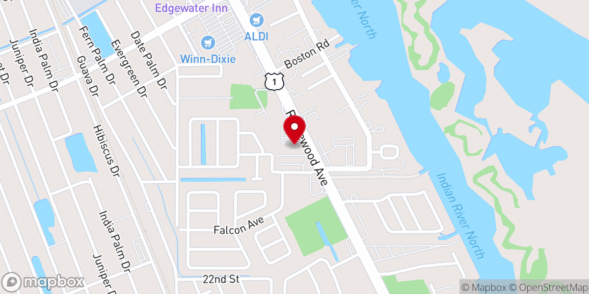 Map showing location of Trulieve Edgewater Dispensary