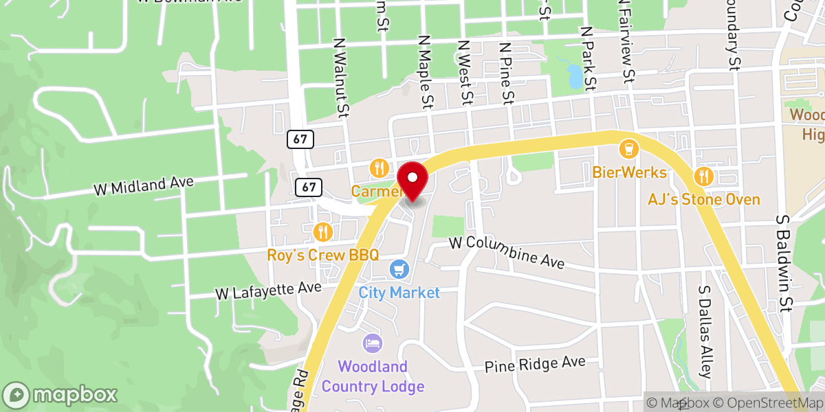 Map showing location of Rocky Mountain Church