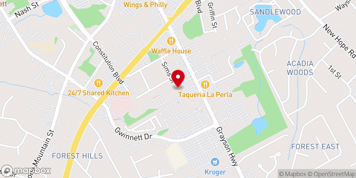 Map showing location of St. Lawrence Catholic Church