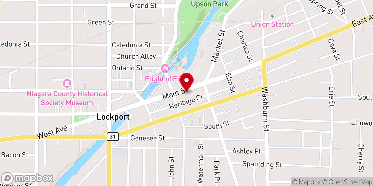 Map showing location of Lockport United Church of Christ