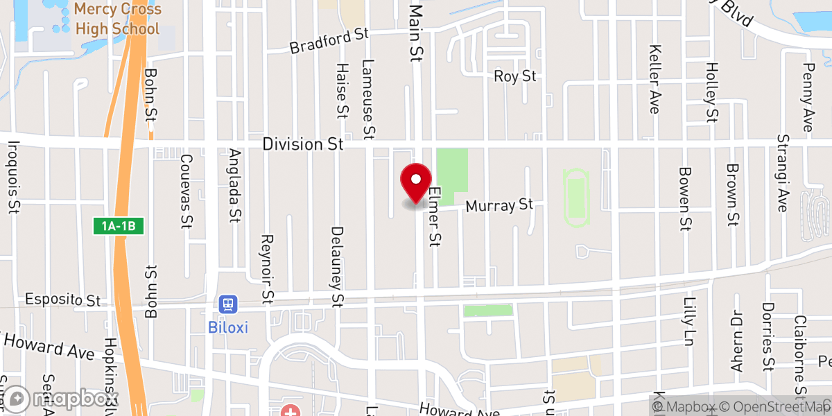 Map showing location of New Bethel Missionary Baptist Church