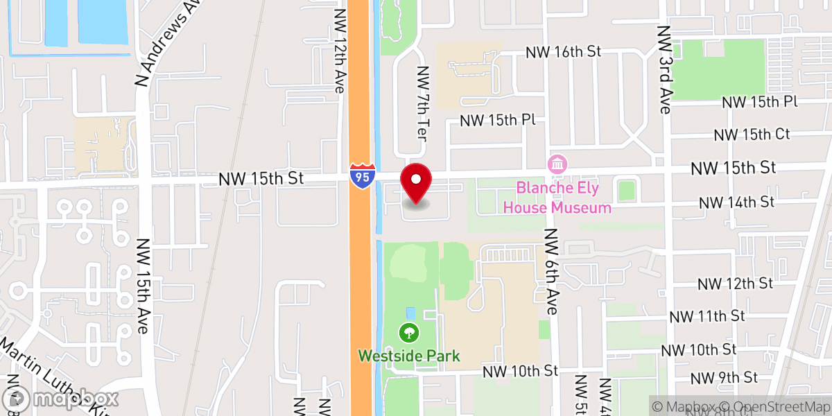Map showing location of Hopewell Baptist Church