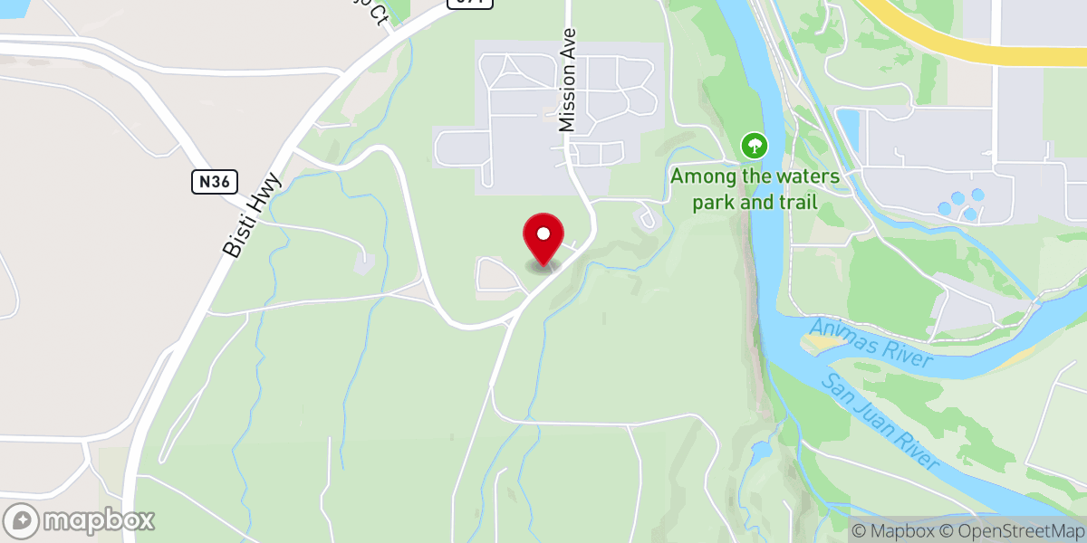 Map showing location of Episcopal Church In Navajoland