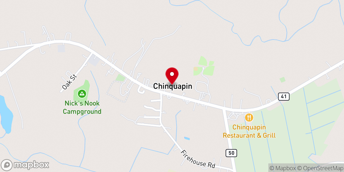 Map showing location of Southern Baptist Church