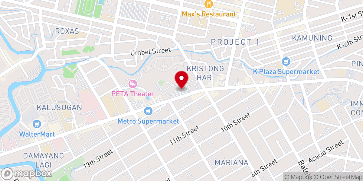Map showing location of Diocesan Shrine of Jesus the Divine Word - Christ the King Mission Seminary (Diocese of Cubao)