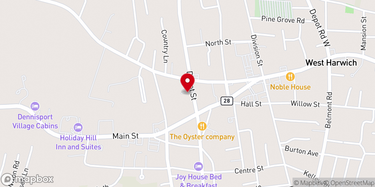 Map showing location of Hydrangea House Gift Shop