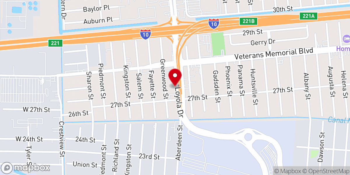 Map showing location of Friendship Community Missionary Baptist Church