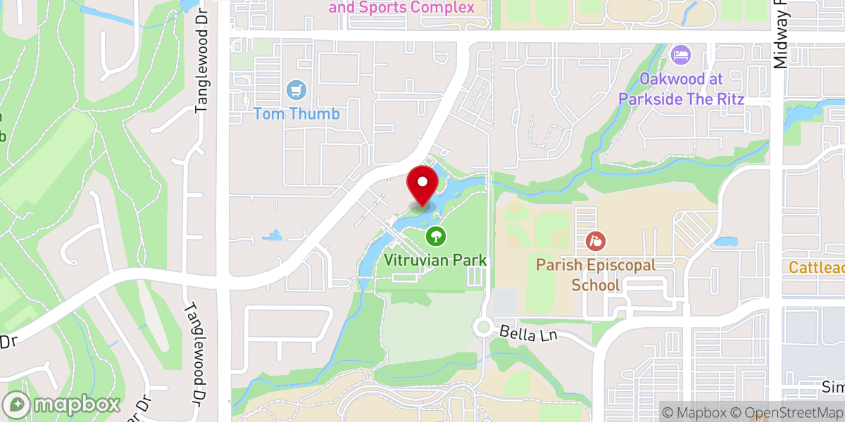 Map showing location of Vitruvian Park