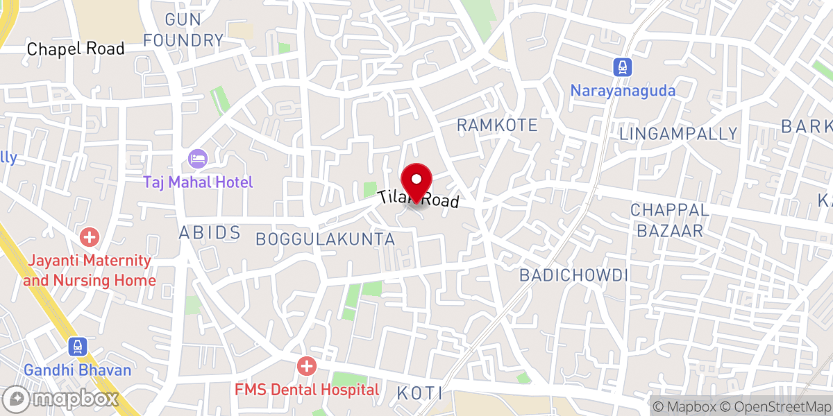 Map showing location of CSI Centenary Wesley Church