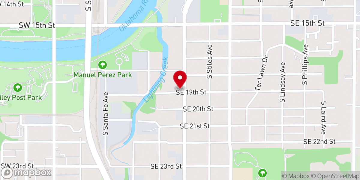 Map showing location of Olive Assembly of God Church