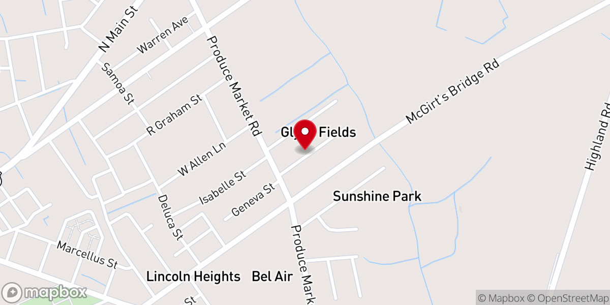 Map showing location of Union Grove Baptist Church