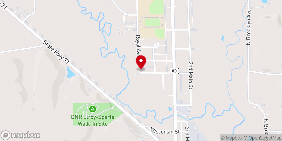 Map showing location of Grace Lutheran Church