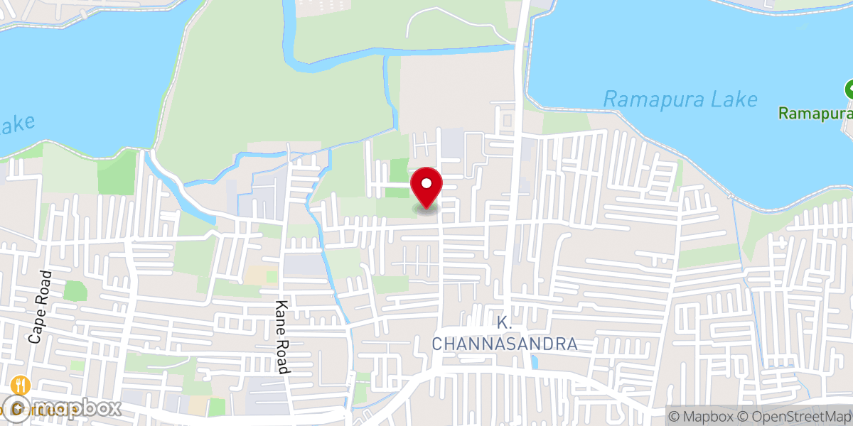 Map showing location of St. John Paul II Church