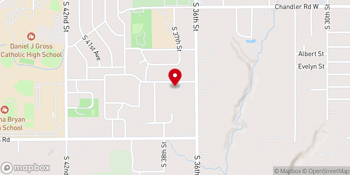 Map showing location of Aldersgate United Methodist Church