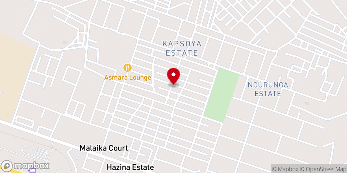 Map showing location of Church In Eldoret