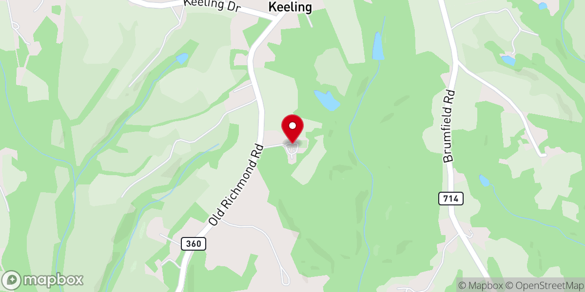 Map showing location of New Sandy Creek Missionary Baptist Church