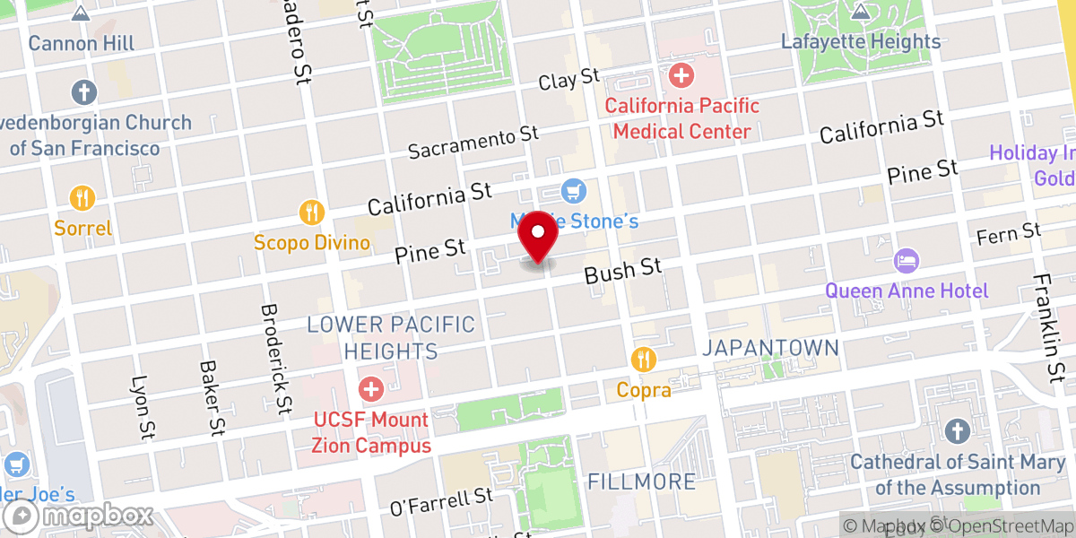 Map showing location of St. Dominic's Catholic Church