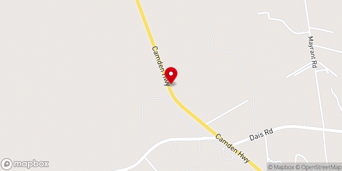 Map showing location of Mt Pisgah Missionary Baptist Church