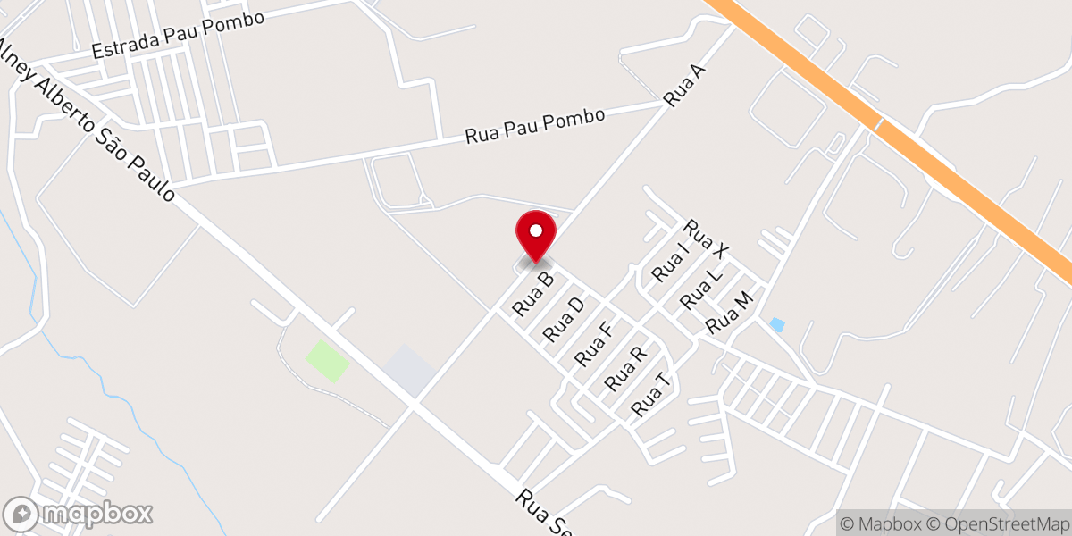 Map showing location of Igreja Pentecostal Jesus esta voltando ministério da família