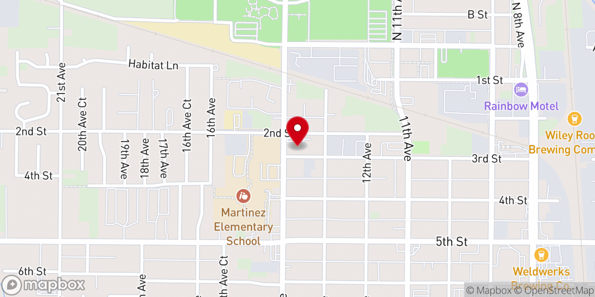 Map showing location of Our Lady of Peace Catholic Church