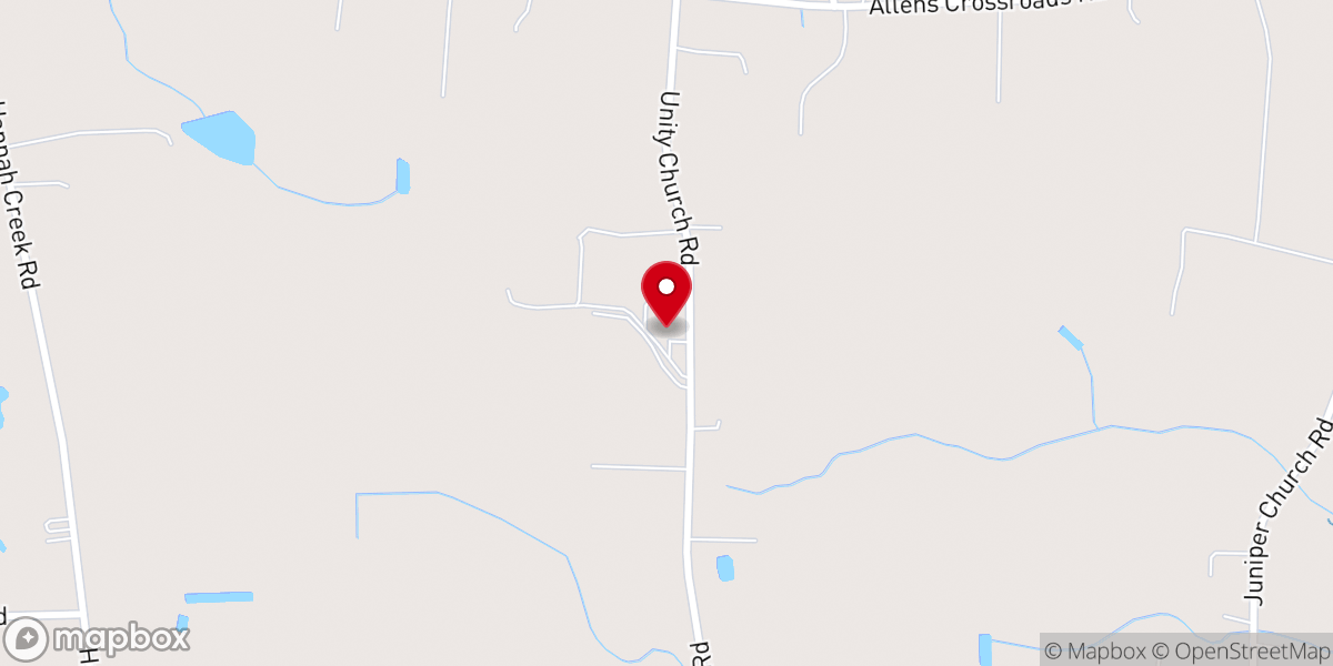 Map showing location of Unity Advent Christian Church