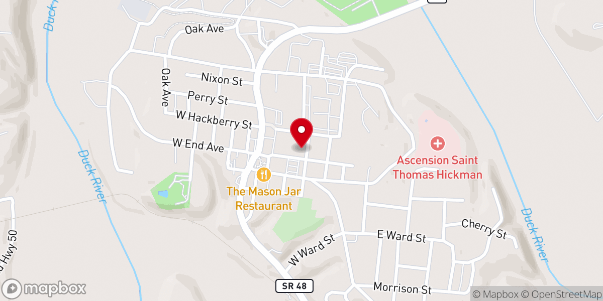 Map showing location of Centerville United Methodist