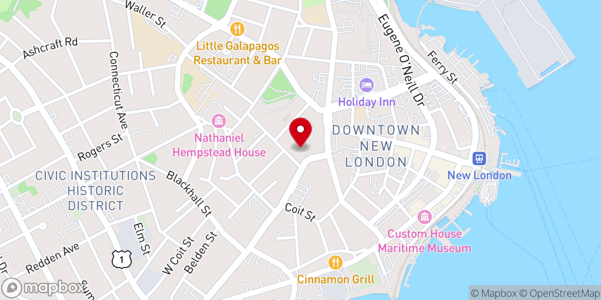 Map showing location of All Souls Unitarian Universalist Congregation