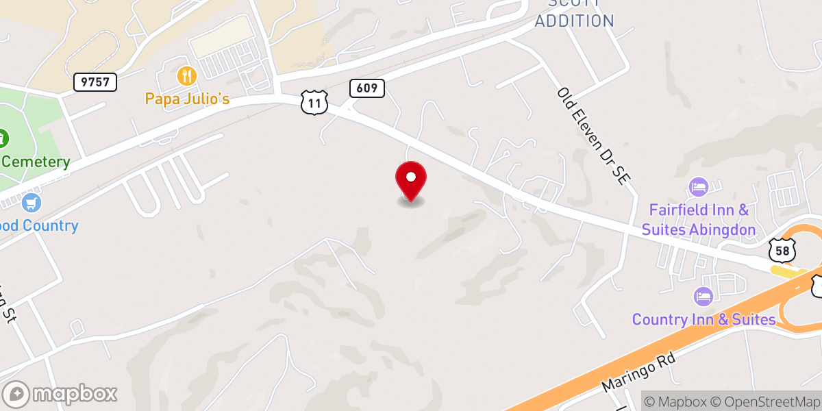 Map showing location of Jubilee House Retreat Center