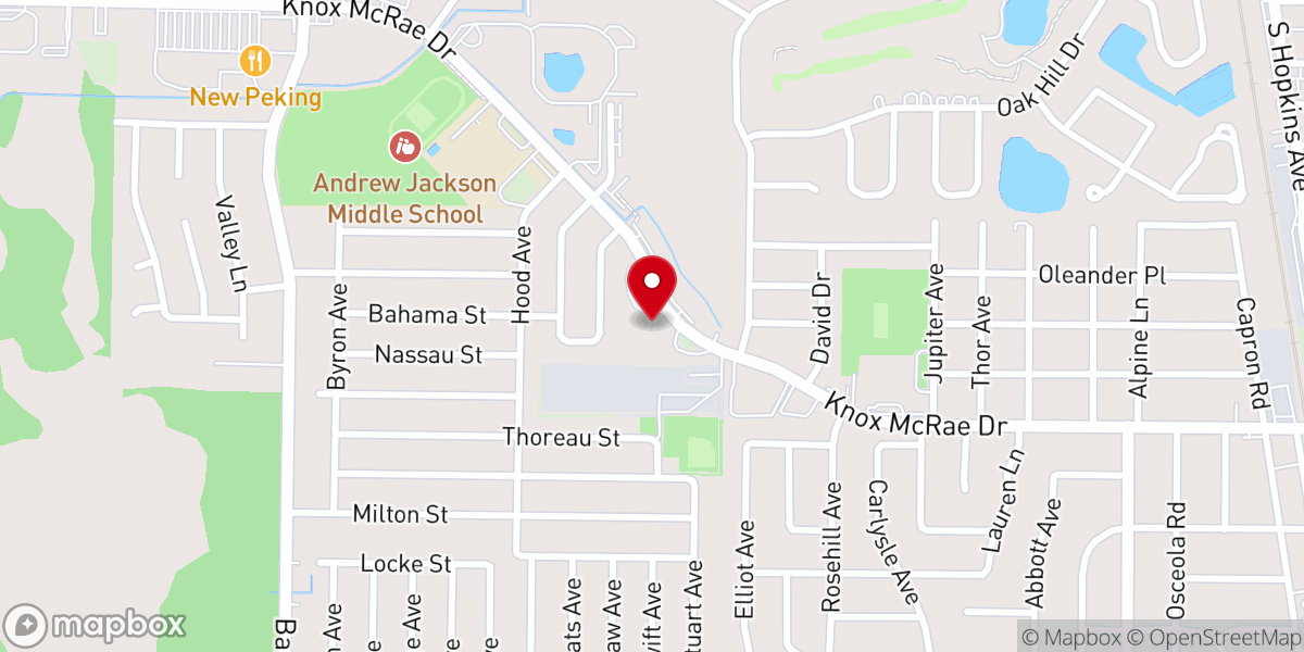 Map showing location of St Luke's Presbyterian Church