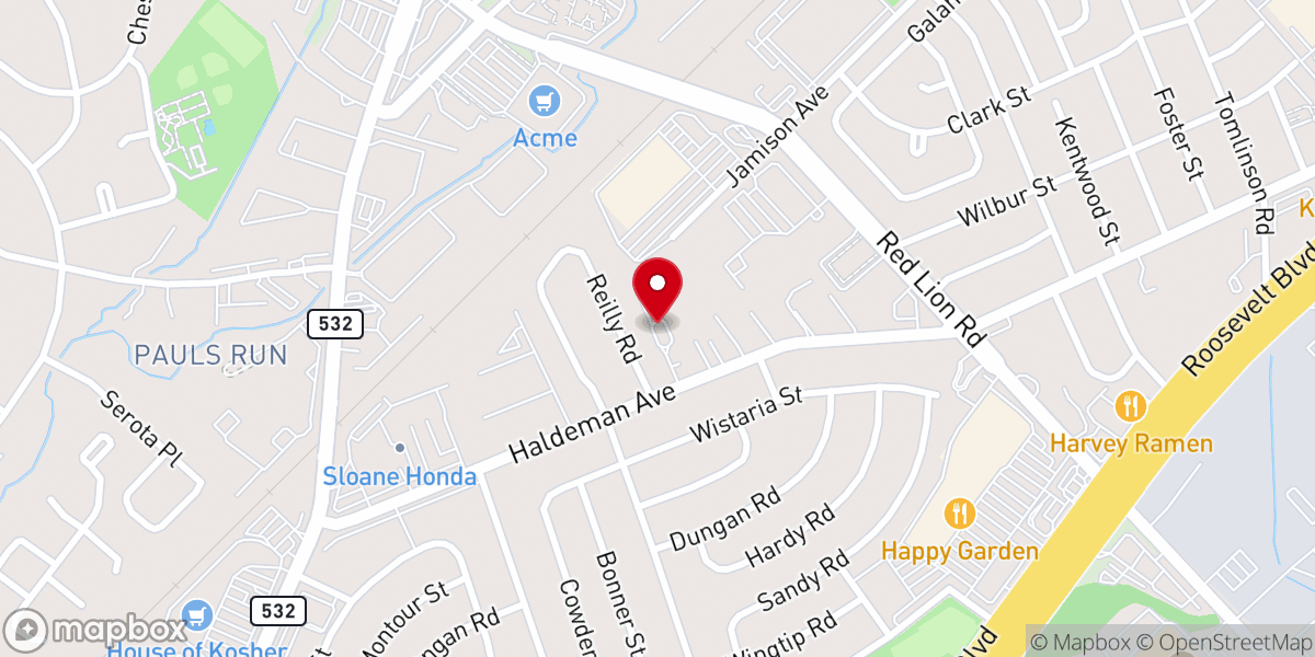 Map showing location of St. Peter's Syriac Orthodox Cathedral