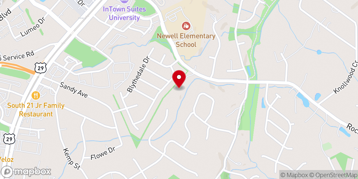 Map showing location of Charlotte Friends Meeting