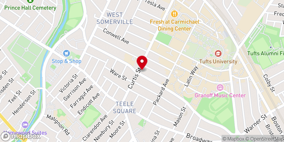 Map showing location of Clarendon Hill Presbyterian Church