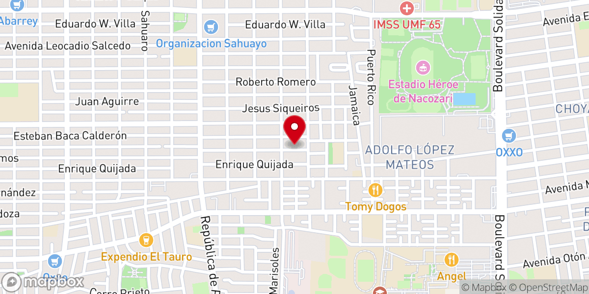 Map showing location of Centro de Fe, Esperanza y Amor Hermosillo