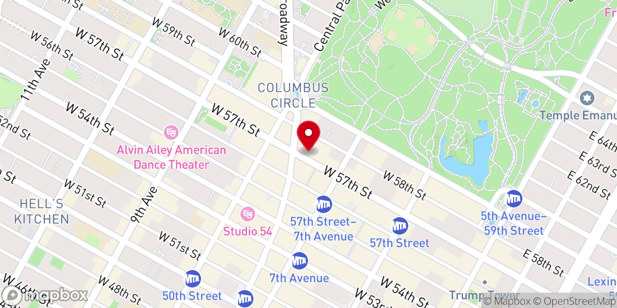 Map showing location of Nordstrom Beauty Haven NYC