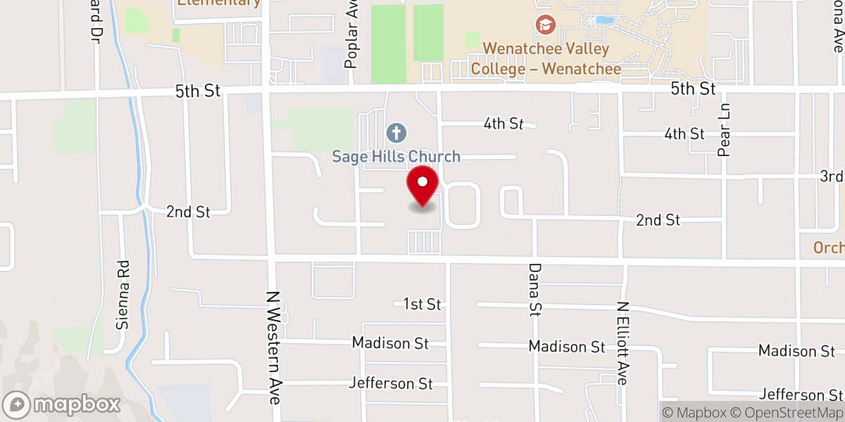 Map showing location of King's Harvest Church of Christ