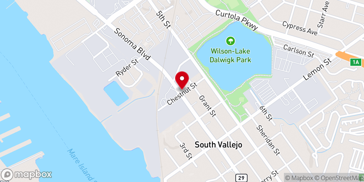 Map showing location of Christian Fellowship Baptist Church