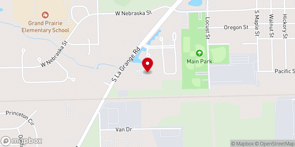 Map showing location of Heritage Baptist Church