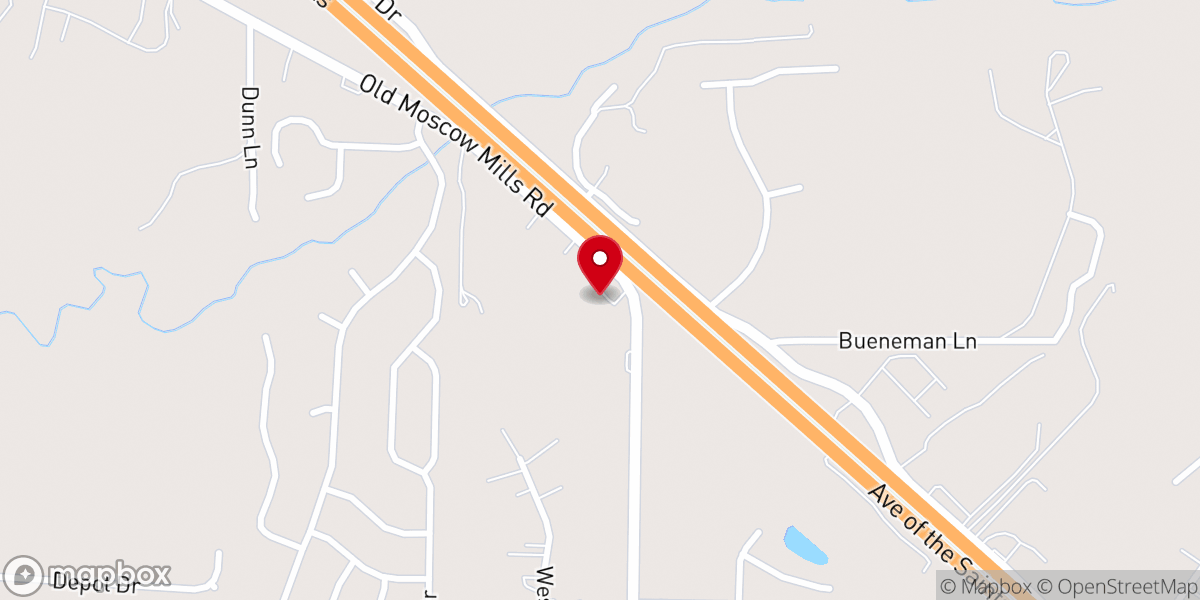 Map showing location of Living Hope Church