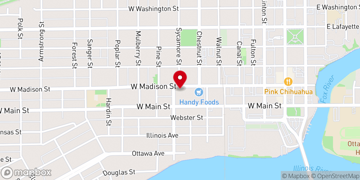 Map showing location of Bethel Lutheran Brethren Church