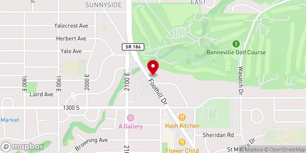 Map showing location of Second Church of Christ Scientist