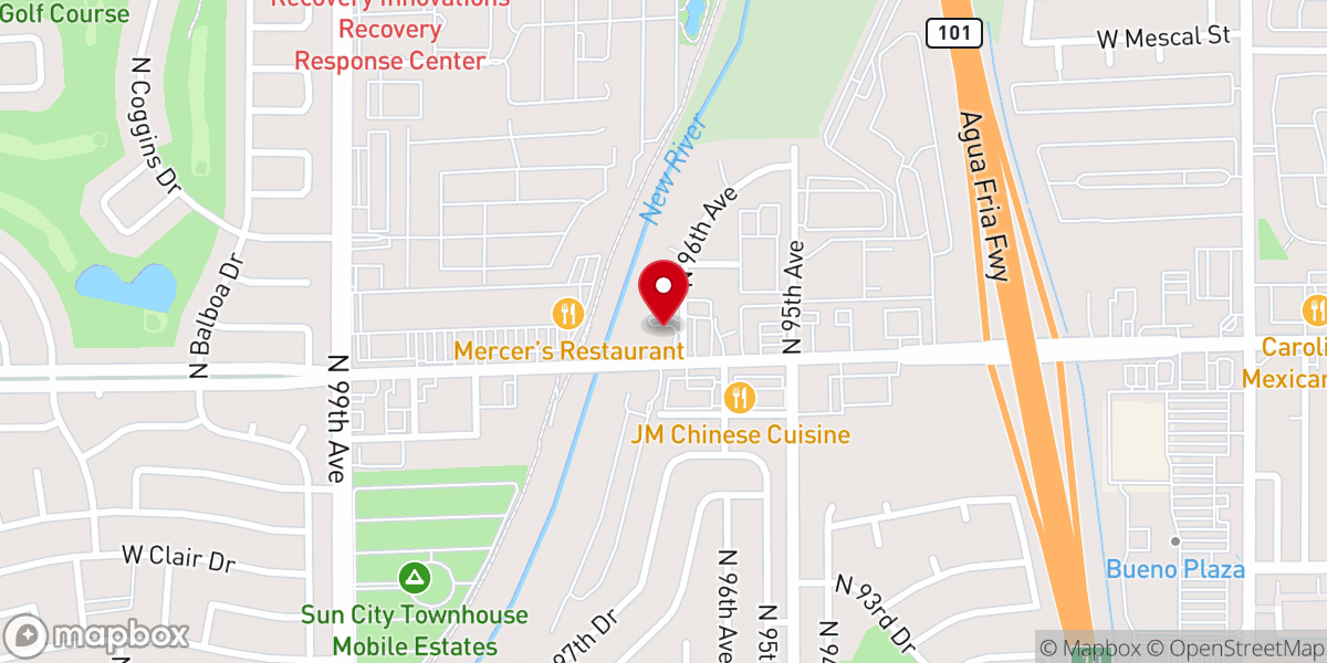 Map showing location of Antioch Church of God in Christ