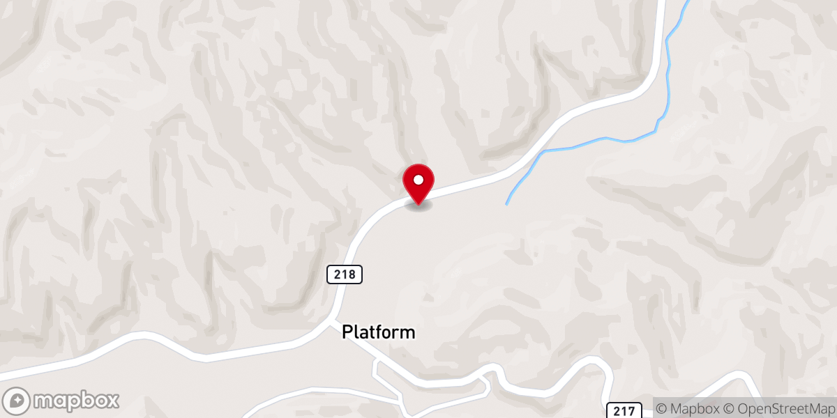Map showing location of Guyan Valley Church