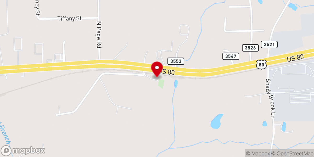 Map showing location of Mason Springs Baptist Church