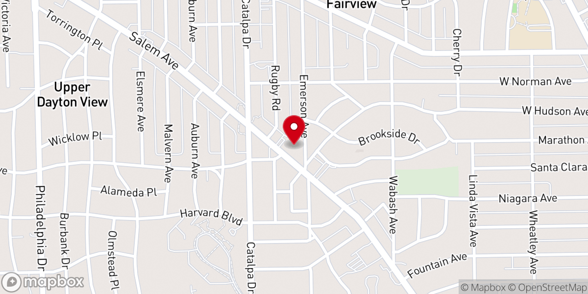 Map showing location of Omega Baptist Church